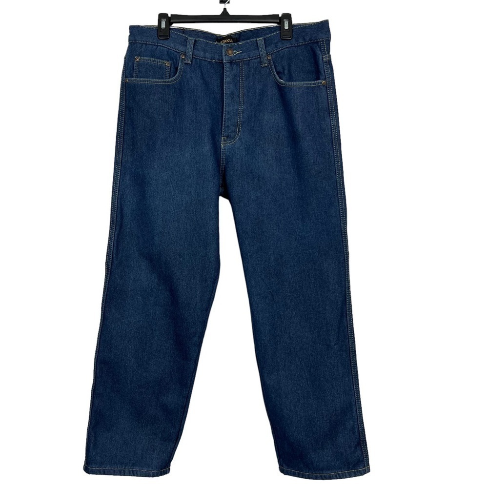STANLEY Men’s Flannel Lined Blue Jeans Sz W36”/L30” Actual Inseam 29” Pockets